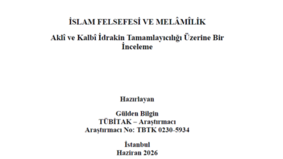 İslam Felsefesi ve Melâmîlik Üzerine Akademik Çalışma Yayımlandı